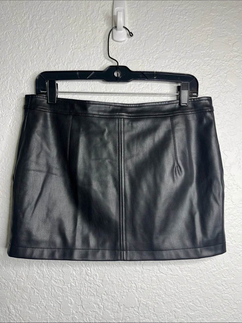 Free People Maya Mod Vegan Leather Mini Skirt Sz 8
